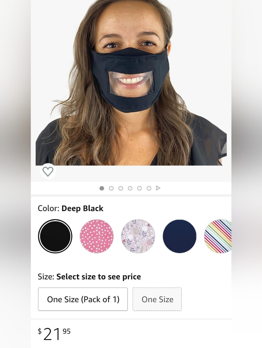 Brand New No Fog See Through Clear Reusable Face Mask